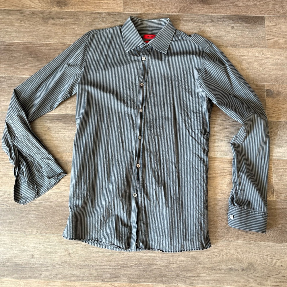 Gray Striped Shirt
